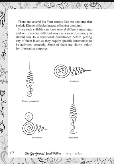 Traditional unalome tattoo designs